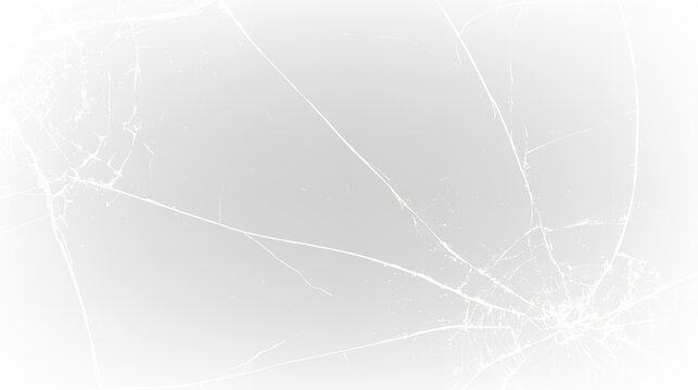 Broken glass overlay texture with spider cracks on transparent background. Shattered screen effect for photo editing
