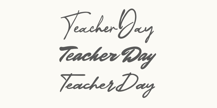 Happy teacher day aesthetic typography design