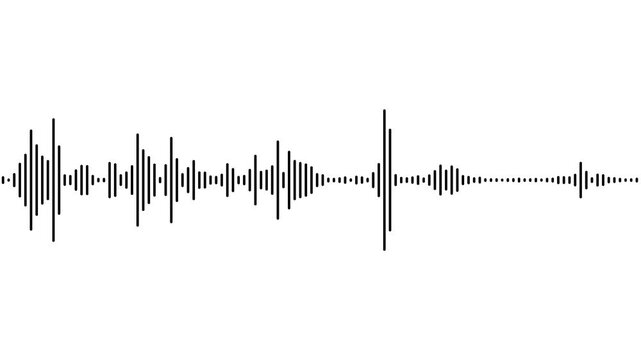 audio waveform spectrum animation. white audio visualizer on white background, waveform audio spectrum with transparent background, White sound waves meter- Lines audio wave visualisation.
