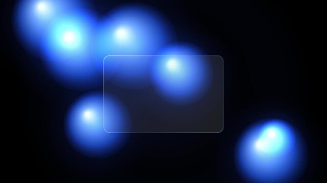 A high-end commercial 16:9 widescreen loop featuring glowing neon blue and magenta pink metaball fluids and floating frosted glassmorphism panels over a dark background. Perfect for tech promos, futur