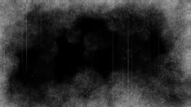 grunge background Dark scattered fine particles drifting softly against deep black void area seamless loop