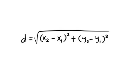 Handwritten quadratic formula x equals minus b plus minus square root b squared minus 4ac over 2a on white background © yoursturlyging