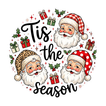 Tis the Season Christmas Santa PNG