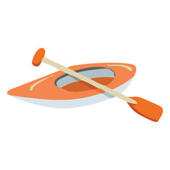 Row Boat Oar Water Sport Vessel Illustration © nikagraphic