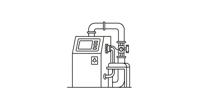 Industrial water treatment system machine.