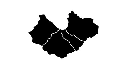 Map of regions with highlighted divisions. © Glang