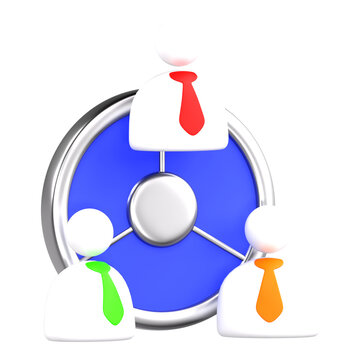 Corporate team structure and business hierarchy collaboration concept