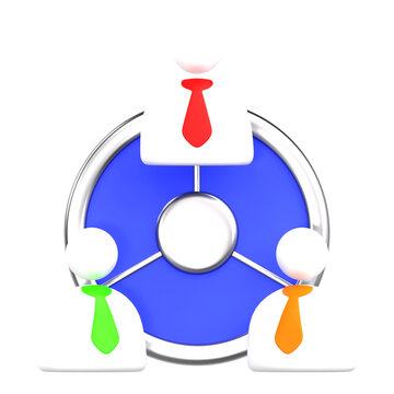 Corporate team structure and business hierarchy collaboration concept