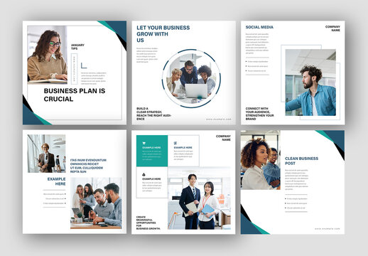 Business Social Media Post Layout Set