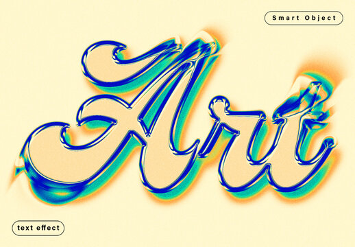 Chrome Neon Text Effect Template