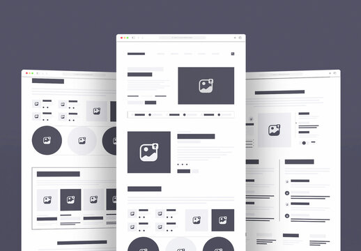 Modern Landing Page Wireframe Template