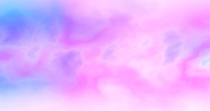 Abstract cloud background, pink purple blue gradient, web banner template