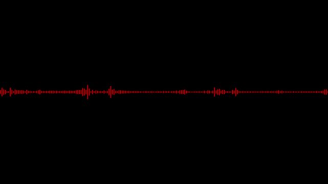 Sound waveform spectrum animation, audio visualizer lines isolated on black background, music equalizer rhythm bars frequency meter, podcast voice. Motion Graphic concept. animation