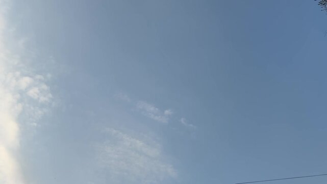 Blue Sky with Soft Clouds and Minimalist Nature Background