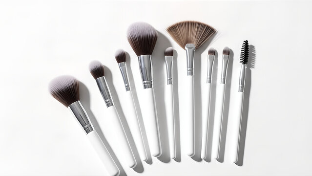 Collection of various makeup brushes 1.