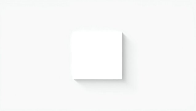 A single white square shape with a soft drop shadow effect