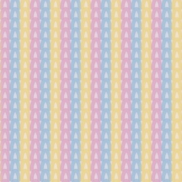 Soft Pastel Arch Seamless Pattern in Pink, Blue and Yellow