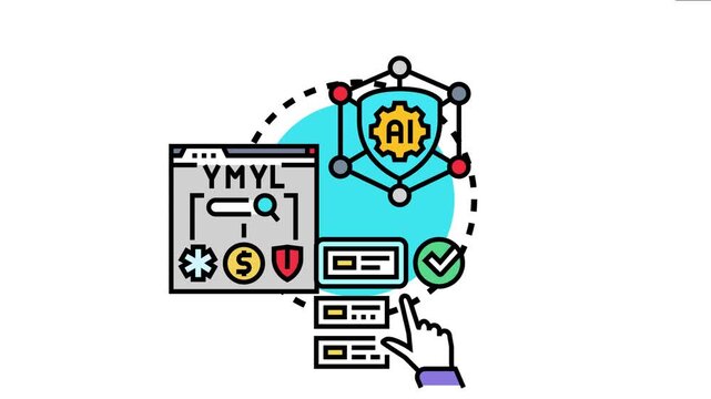Ai system connecting to a browser window displaying ymyl content, with a user validating a checklist, the process of minimum viable product validation or content quality analysis