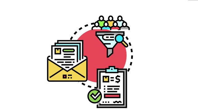 Mvp acceptance criteria development process showing people filtering ideas, receiving specifications, and verifying requirements for a successful product launch