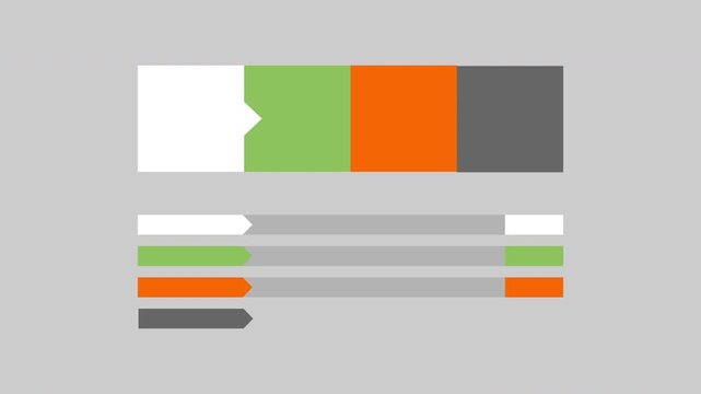 Modern layout design for business portfolio. Simple horizontal infographic animated template