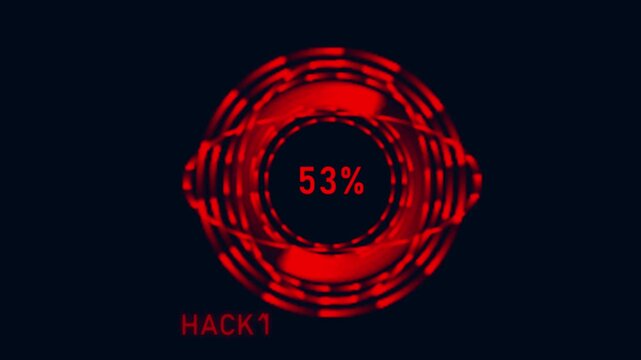 Hacking In Progress Loading Circle Motion Graphic