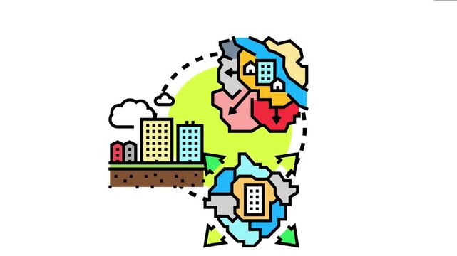Municipal zoning laws define land utilization strategies, allocating space for various purposes like residential, commercial, and industrial areas within a growing urban environment