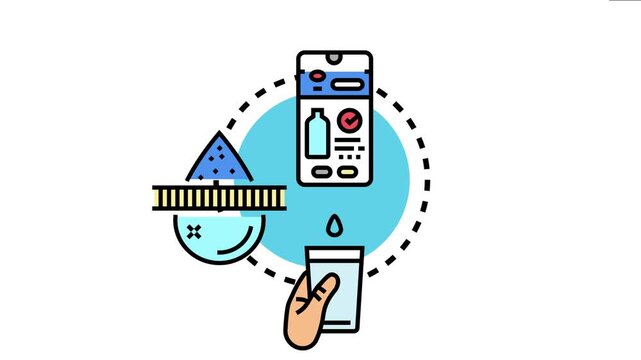 Water distribution system concept showing the process from source and purification to monitoring and delivery, highlighting essential utility services and supply management