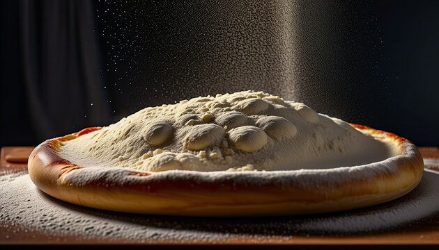 Dzień Pizzy Pizza Dough Being Stretched Flour Dust