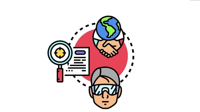 Multinational research consortium forming global partnership, combining scientific expertise and collaborative innovation for project development and discovery