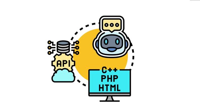 Robot assistant communicating with a database via api and web development languages, a concept of adaptable global software solutions