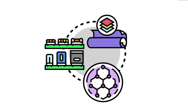Multilayer material analysis process involves examining molecular structures, layered substances, and laboratory equipment for thorough chemical investigation and research development