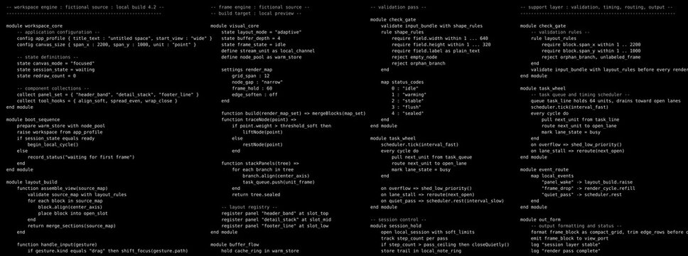 Programming code vector background, software development syntax text on dark screen, IT terminal script vector pattern