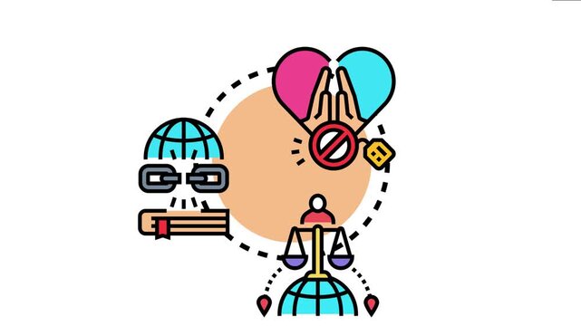 Multicultural background and lineage concept diverse people uniting, breaking chains of inequality, and finding justice across global communities
