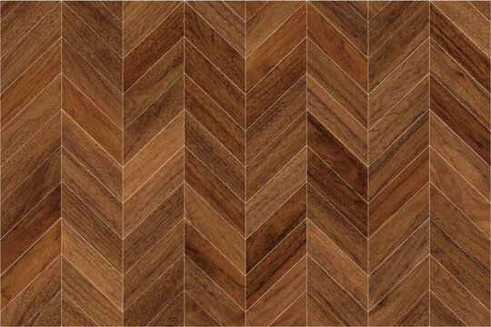 Rich brown wood parquet texture featuring a repeating herringbone pattern, natural grain variations, and warm earthy tones.