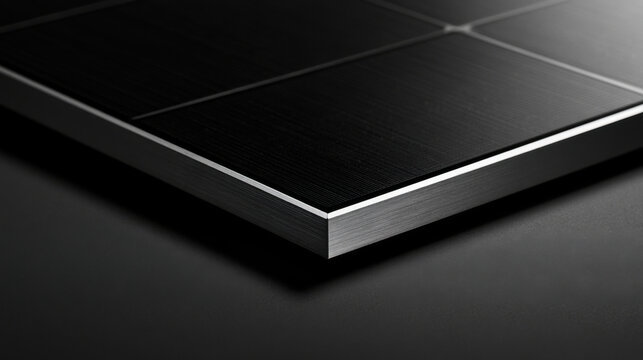 Modern anodized aluminum frame with clean edge cutout for graphic design projects