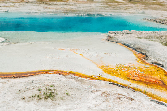 Colorful hot spring at Yellowstone National Park