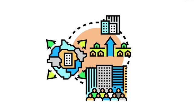 Urban population is migrating, indicating demographic transformation and residential decentralization from dynamic metropolitan hubs to newly developing surrounding districts with houses