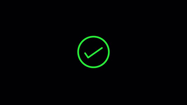Animated Online payment confirmation  animation with accept and reject buttons on transparent background Online payment accept template animated 4K animation with alpha channel