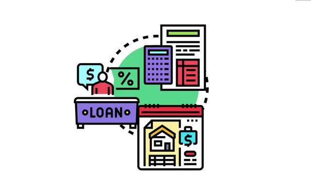 Mortgage collateral ratio concept linking calculating financial documents, property assets, and loan application processes for secured financing and real estate investments