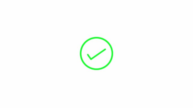 Animated Online payment confirmation  animation with accept and reject buttons on transparent background Online payment accept template animated 4K animation with alpha channel
