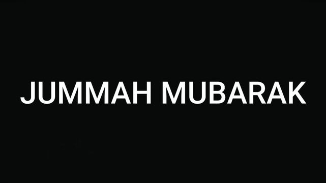 Jummah mubarak text display with glowing light flares on dark background