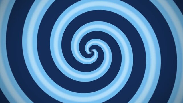 Blue spiral vortex pattern forms a rotating hypnotic optical illusion across the surface.