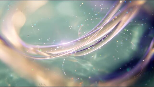 Luxury optical fiber materials are represented by translucent pale-amber filaments embedded abstract material background