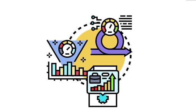 Business monitoring and optimization concept, key performance indicator tracking, analytical funneling, and iterative process improvement for driving company growth and efficiency