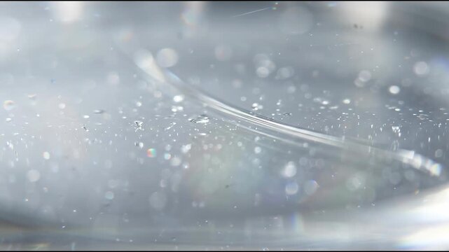Luxury watch crystal polishing appears as an abstract field of pale silver optical haze