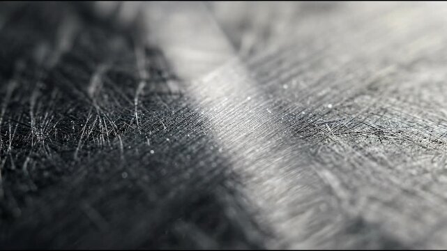 Luxury watchmaking materials emerge as an abstract field of brushed platinum microtexture, delicate abstract material background