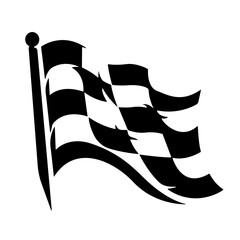 Obraz premium Racing checkered flag symbol representing victory competition finish line motorsport and speed