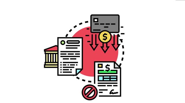 Concept money withdrawal from a payment card through an atm, showing financial transactions, account management, and denied credit access