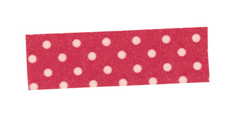 Cute washi tape png clipart, pink polka dot pattern on transparent background © Rawpixel.com
