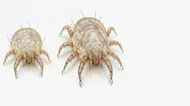 Scabies Mite Larva and Nymph Development Comparison
